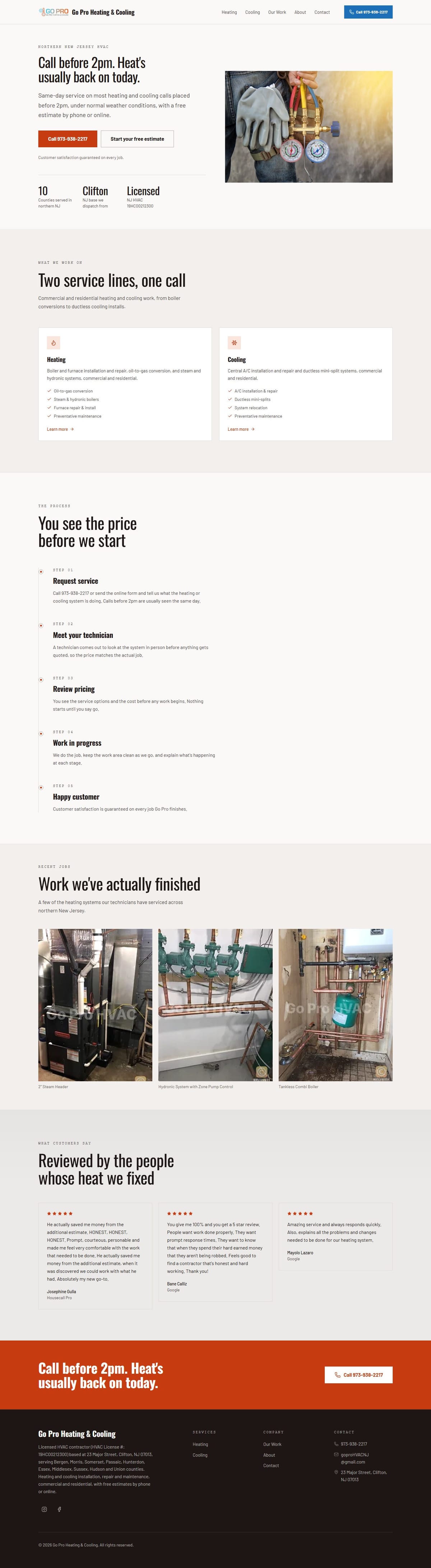 gopro-hvac.com after the redesign
